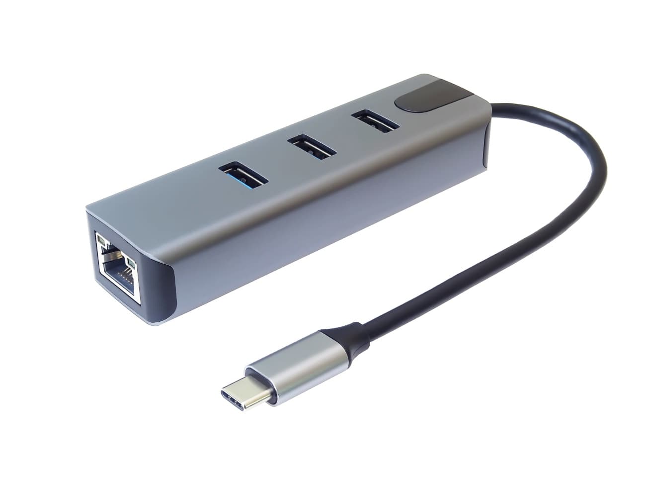 Adapter USB-C na 10 100 1000Mbps + 3xUSB3.2