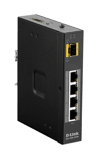 D-Link DIS-100G-5PSW Industrial Gigabit Unmanaged PoE Switch with SFP slot