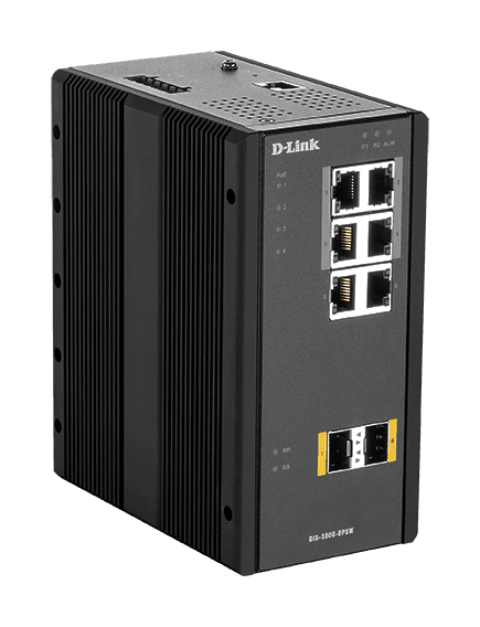 D-Link DIS-300G-8PSW Industrial Gigabit Managed PoE Switch with SFP slots