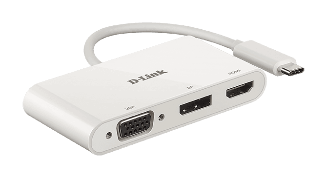 D-Link 3-in-1 USB-C to HDMI VGA DisplayPort Adapter