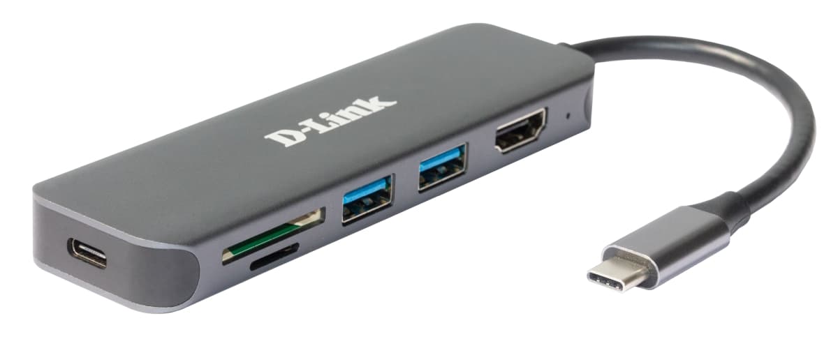 D-Link 6-in-1 USB-C Hub with HDMI Card Reader Power Delivery