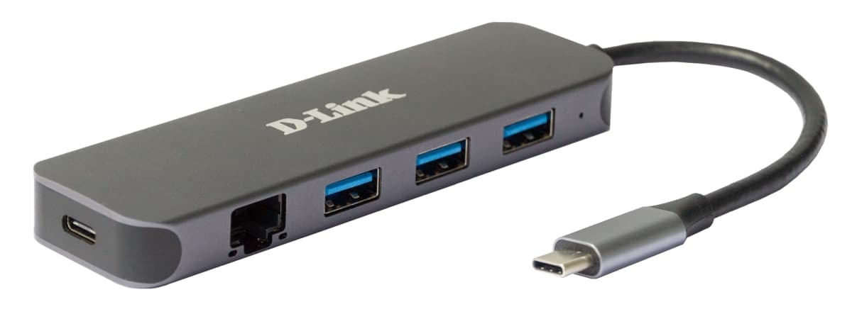 D-Link 5-in-1 USB-C Hub with Gigabit Ethernet Power Delivery