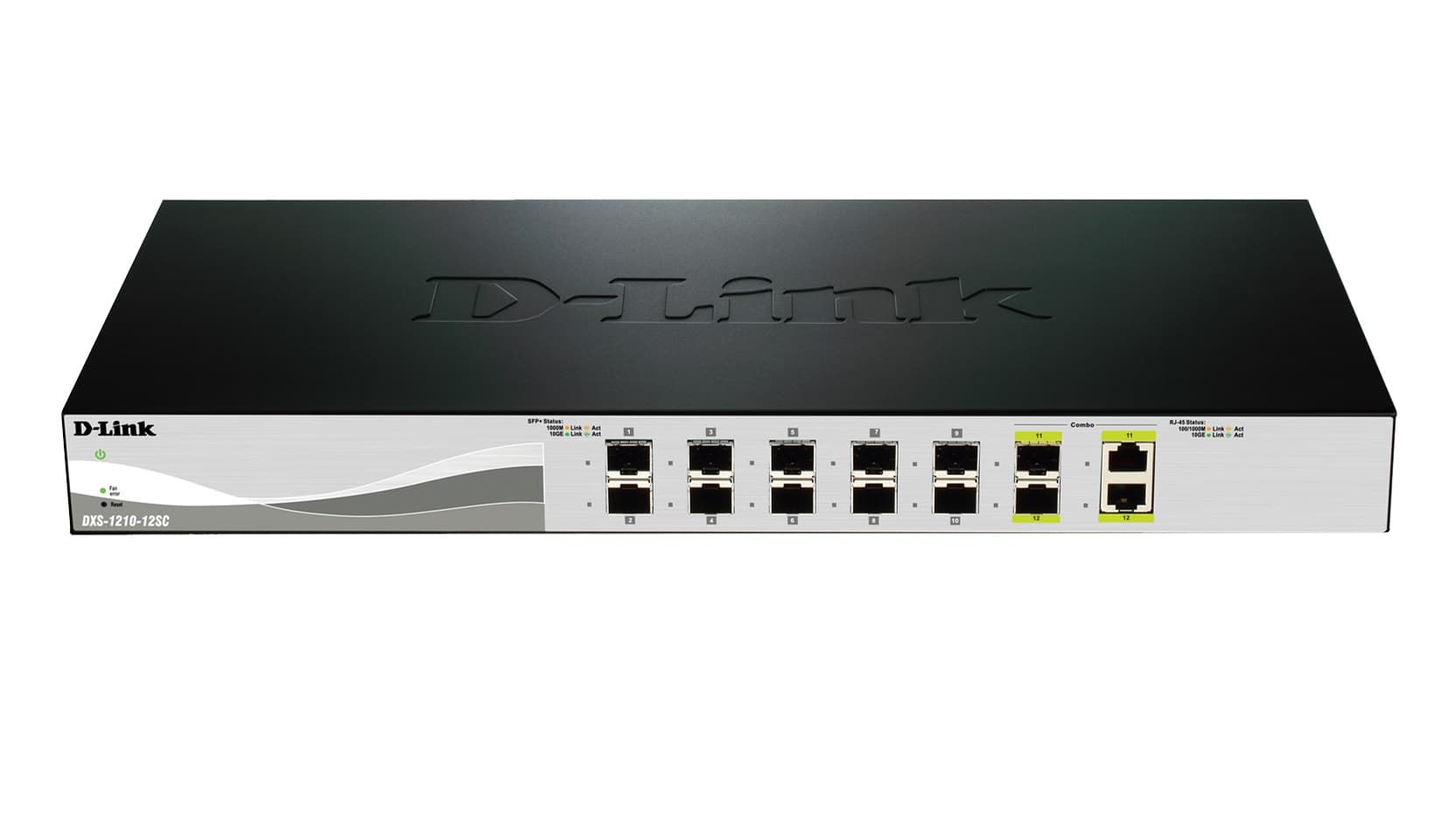 D-Link DXS-1210-12SC Smart Managed Switch, 10x10 SFP+, 2 x Combo 10GBase-T SFP+ ports