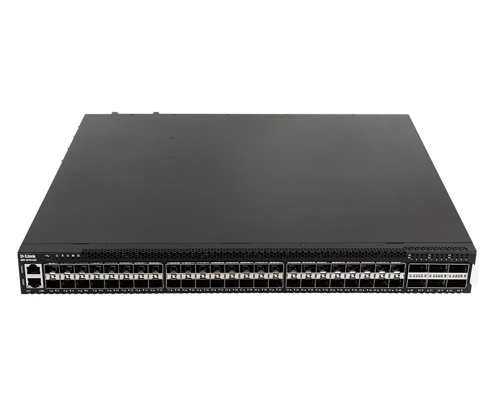 D-Link DXS-3610-54S SI E L3 stackable switch, 48x 1 10GbE SFP SFP+, 6x 40 100GbE QSFP+ QSFP28