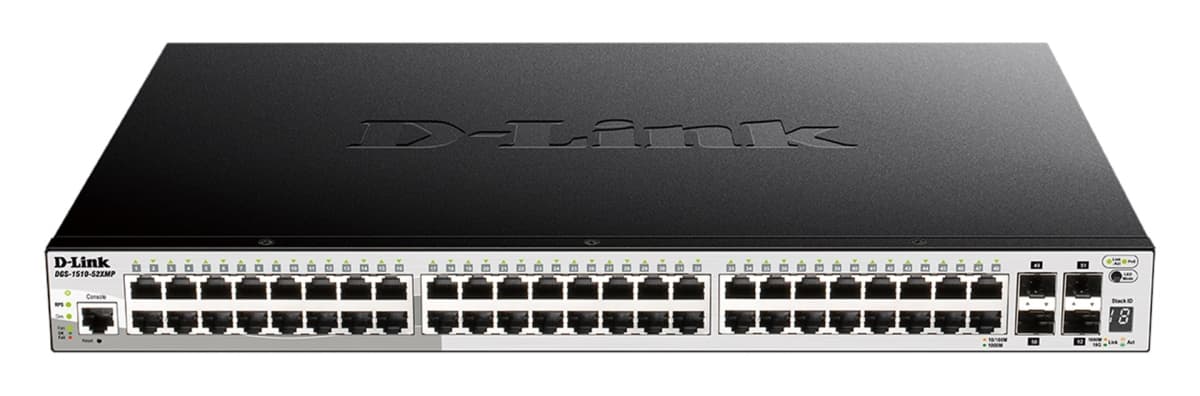D-Link DGS-1510-52XMP 52-Port Gigabit Stackable POE Smart Managed Switch including 4x 10G SFP+