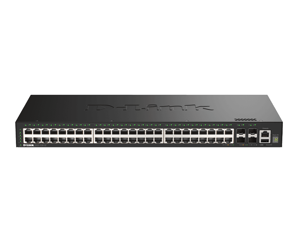 D-Link DGS-1530-52 E 48 Ports GE + 4 Ports 10G SFP+ Smart Managed Switch