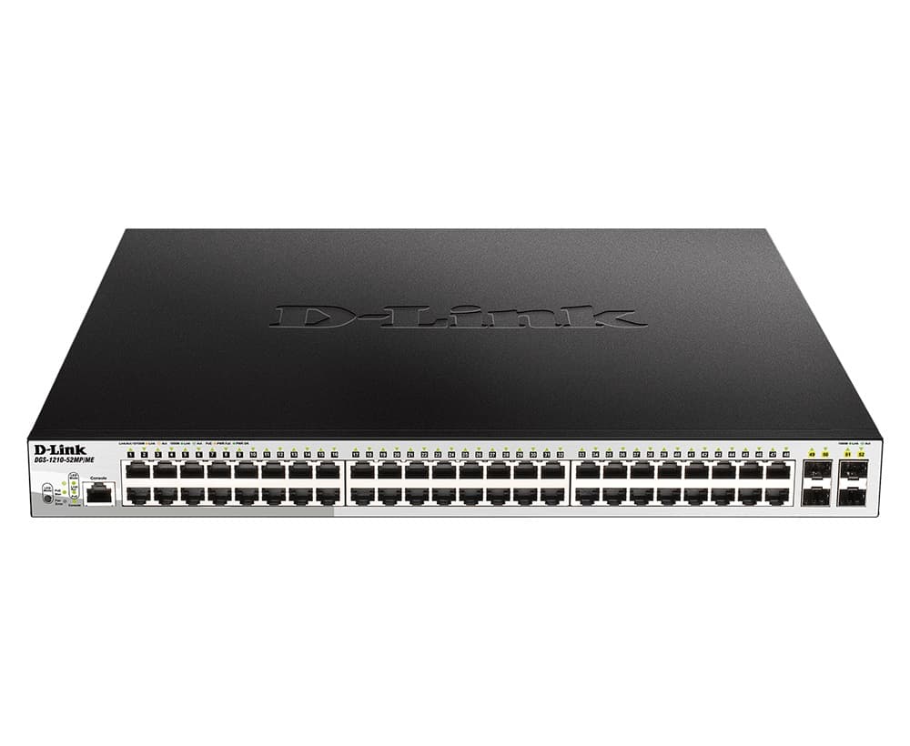 D-Link DGS-1210-52MP ME E 48x 1G PoE + 4x 1G SFP Metro Ethernet Managed Switch