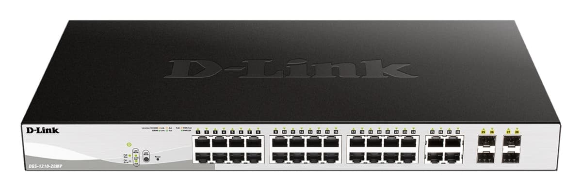 D-Link DGS-1210-28MP L2 L3 Smart+ PoE switch, 24x GbE PoE+, 4x RJ45 SFP, PoE 370W
