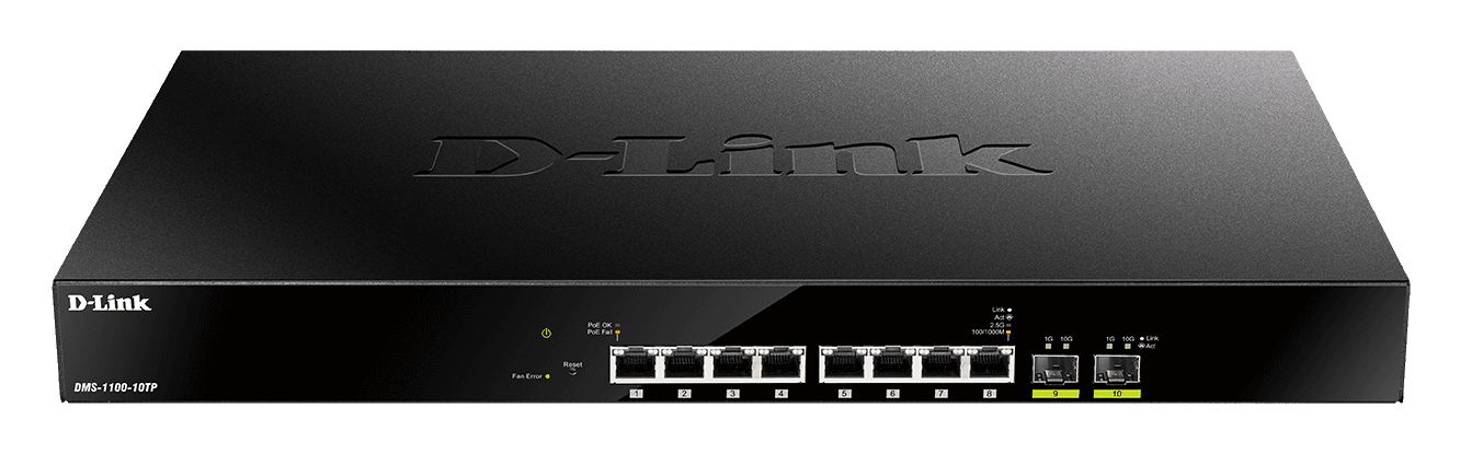 D-Link DMS-1100-10TP 10-Port Multi-Gigabit PoE Smart Managed Switch