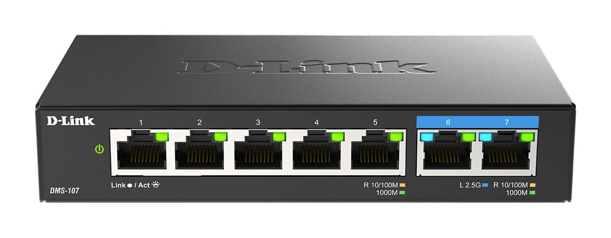 D-Link DMS-107 E 7-Port Multi-Gigabit Unmanaged Switch