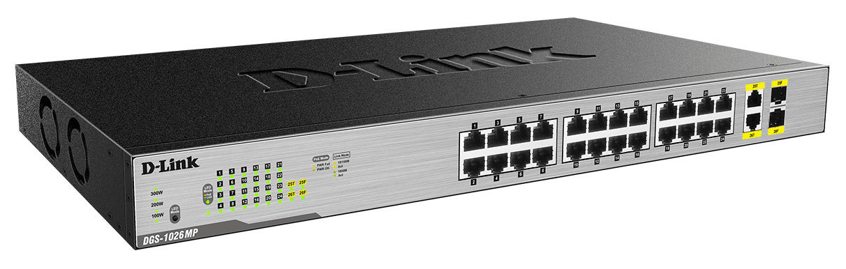 D-Link DGS-1026MP 24x10 100 1000 Desktop Switch