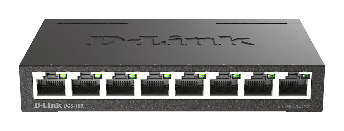 D-Link DGS-108 kovový 8-port 10 100 1000 Switch