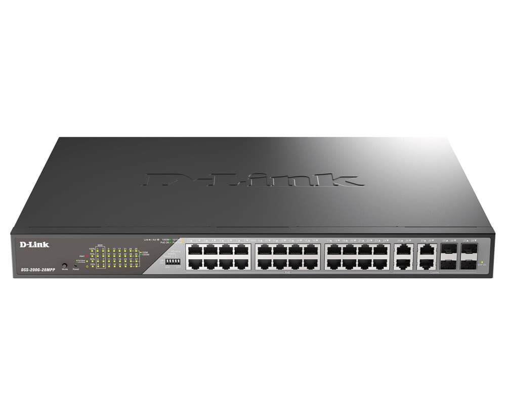 D-Link DSS-200G-28MPP E 28-Port Gigabit Ethernet PoE++ Surveillance Switches