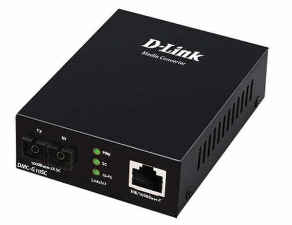 D-Link DMC-G10SC E - 100 1000BaseT to 1000BaseLX (SC) Single-mode Media Converter (10 km)