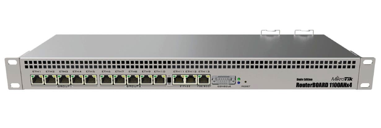 Mikrotik RouterBOARD RB1100Dx4, RB1100AHx4 Dude Edition, 1GB RAM, 4x 1.4 GHz, RouterOS L6