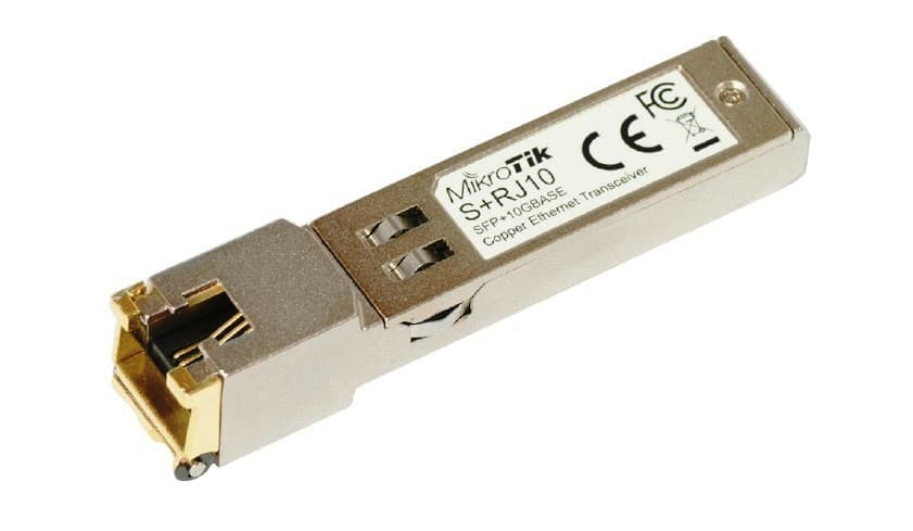 MikroTik S+RJ10 - RJ45 SFP+ metalický modul 10 100 1000M 2.5G 5G 10G