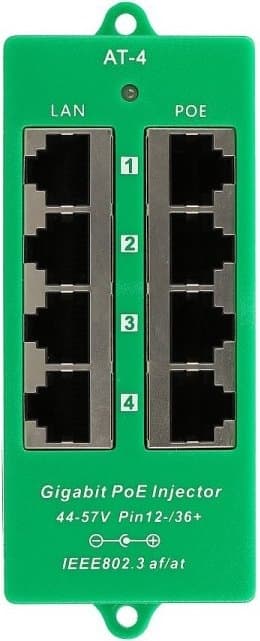 MaxLink Gigabitový 4-portový PoE panel, 802.3af