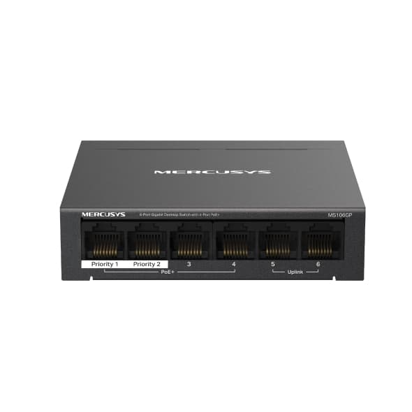 Mercusys MS106GP 6xGb desktop switch 4xPoE+