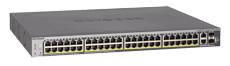 NETGEAR 48xGB PoE+ Smart Switch,2 10G,2 SFP,GS752TXP
