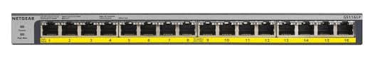 NETGEAR 16-port 10 100 1000Mbps Gigabit Ethernet, POE+ GS116PP