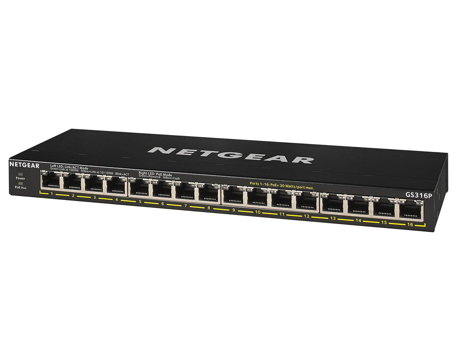 NETGEAR 16PT GE UNMANAGED SWCH W POE POE+