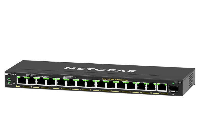 NETGEAR 16PT GE PLUS SWCH W POE+