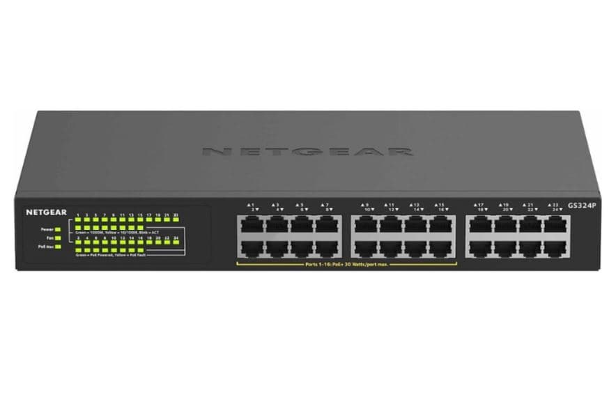 NETGEAR 24PT GIGE UNMNGED SWCH W POE+