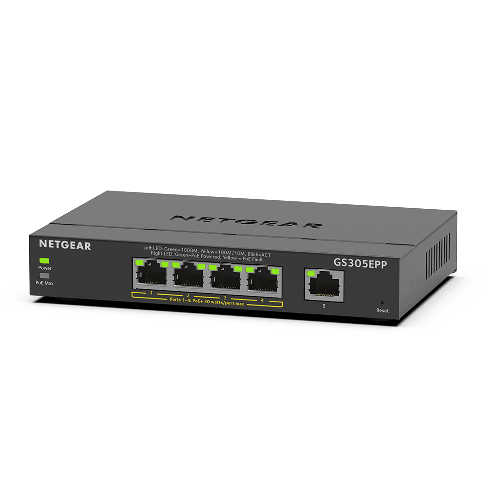 NETGEAR 5PT GE PLUS SWCH W HI-PWR POE+