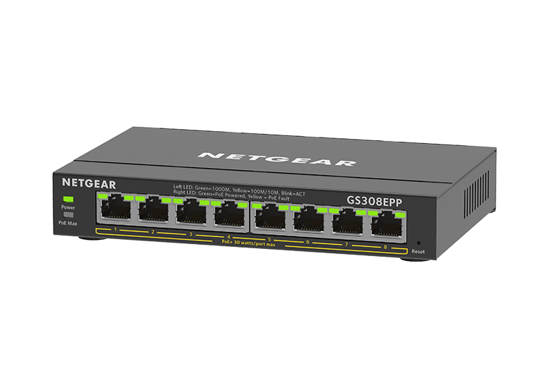 NETGEAR 8PT GE PLUS SWCH W HI-PWR POE+