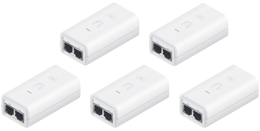 Ubiquiti POE-24-12W-G-WH,GB PoE Injektor,24V 0,5A(12W),5ti pack