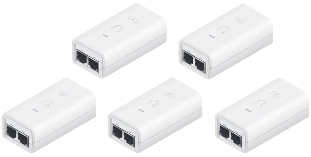 Ubiquiti POE-24-24W-5P, GB PoE Injektor, 24V 1A (24W) 5-pack