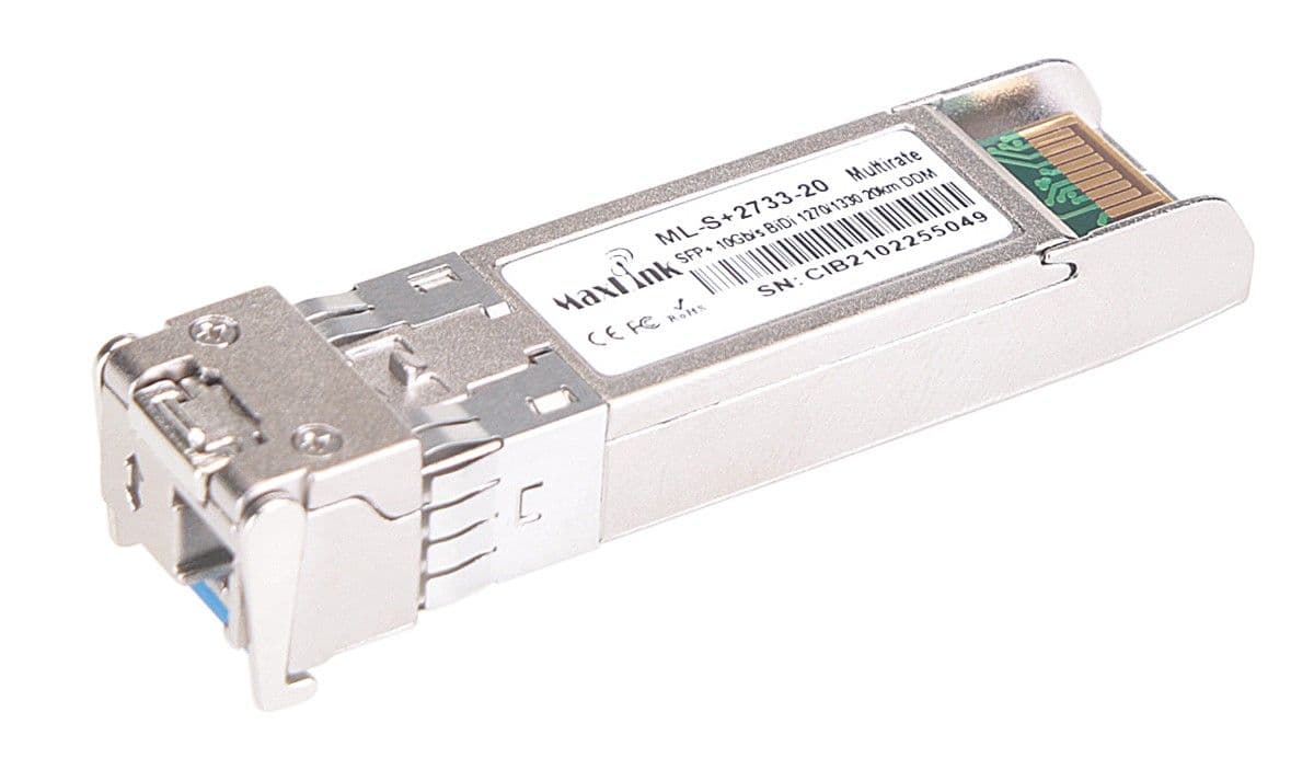 MaxLink 10G SFP+ optický modul, WDM(BiDi), SM, Tx 1270 Rx1330nm, 20km, 1x LC konektor, DDM