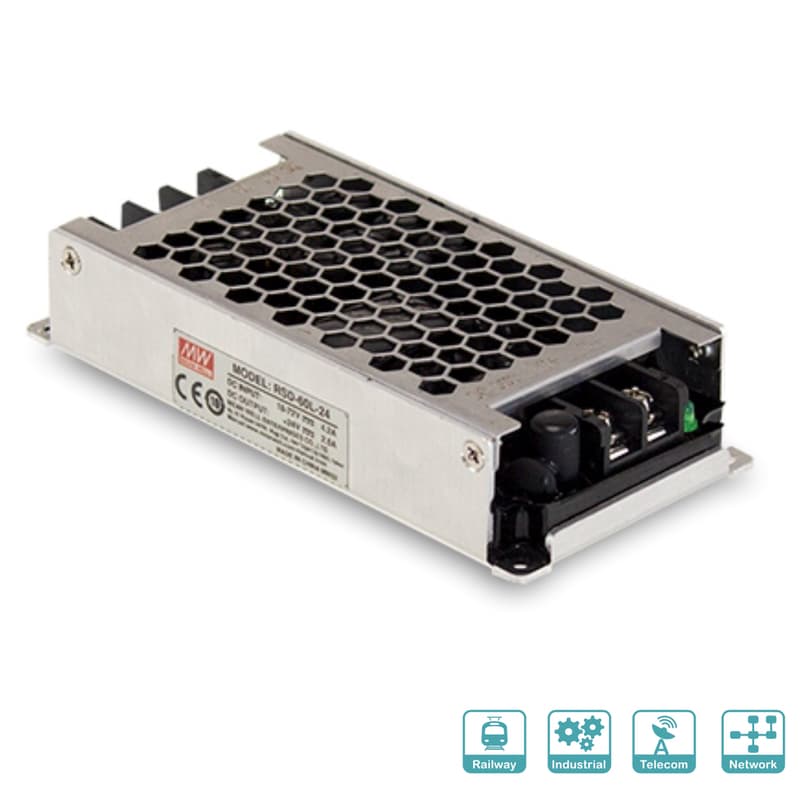 MEANWELL - RSD-60G-12 - Měnič DC DC uzavřený 60W z 9-36V na 12V