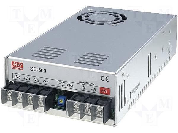 MEANWELL - SD-500L-48 - DC DC měnič napětí uzavřený 504W z 19-72V na 48V