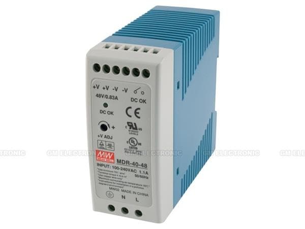 MEANWELL - MDR-40-48 - Průmyslový napájecí zdroj 48V 40W na DIN lištu