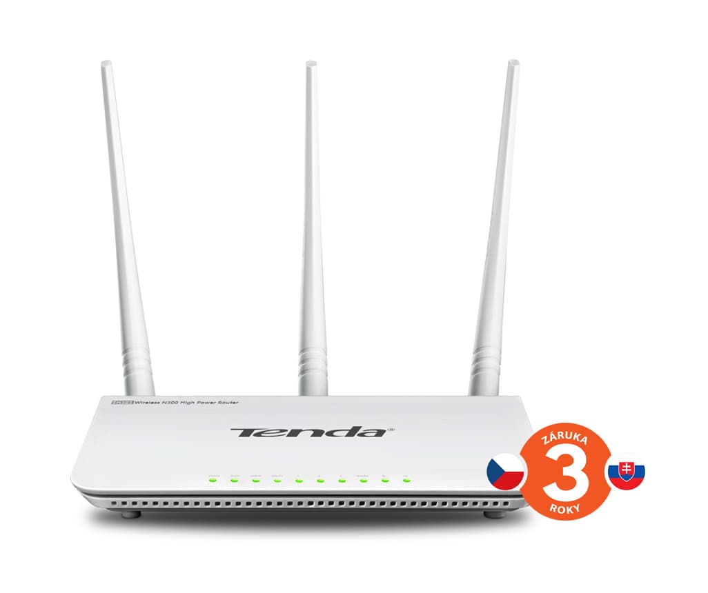 Tenda F3 (F303) WiFi N Router 802.11 b g n, 300 Mbps, WISP, Universal Repeater, 3x 5 dBi antény