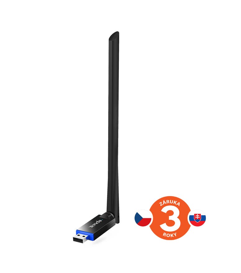 Tenda U10 WiFi AC USB Adapter, 650 Mb s, 802.11 ac a b g n, anténa 6 dBi,Windows, autoinstalace