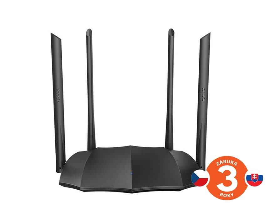 Tenda AC8 WiFi AC Gigabit Router 1200Mb s, 1x GWAN, 3x GLAN, 4x 6dBi antény, WISP, Uni.Repeater, APP