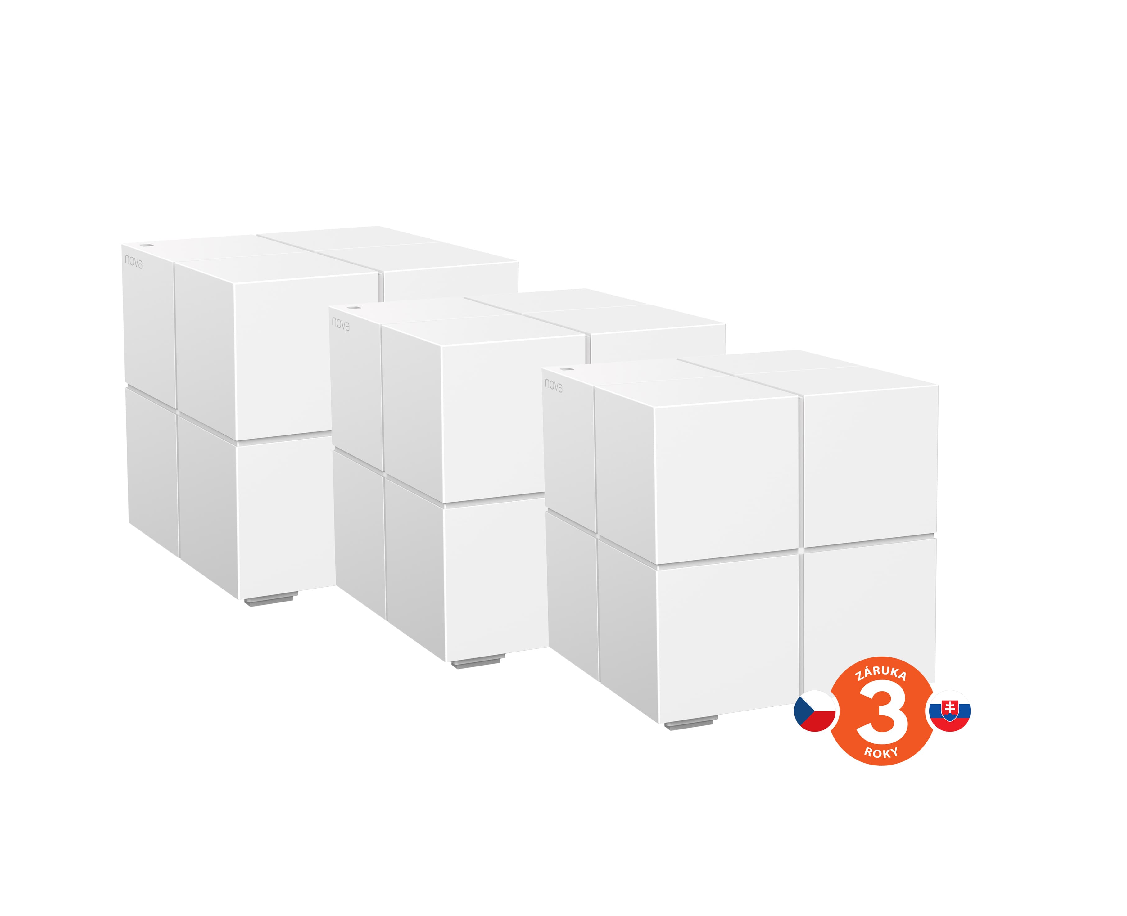 Tenda Nova MW6 (3-pack) WiFi AC1200 Mesh Gigabit system, MU-MIMO, 6x GLAN GWAN, SMART CZ aplikace