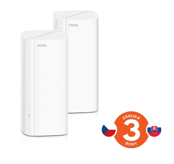Tenda Nova EX12 (2-pack) WiFi6 AX3000 Mesh Gigabit system, 6xGLAN GWAN, WPA3, VPN, SMART CZ aplikace