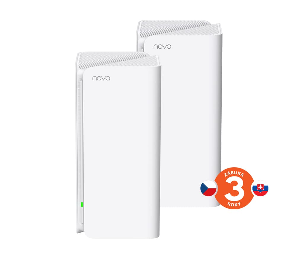 Tenda Nova MX15 Pro (2-pack) WiFi 6 AX5400 Mesh Gigabit system, 6x GLAN GWAN, WPA3, VPN, CZ app