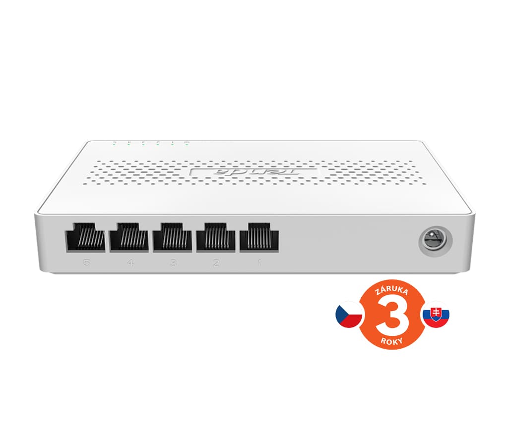 Tenda SM105 - 5x Multi-Gigabit 2.5G Ethernet Switch, 100 1000 2500 Mb s, 25Gb s, fanless