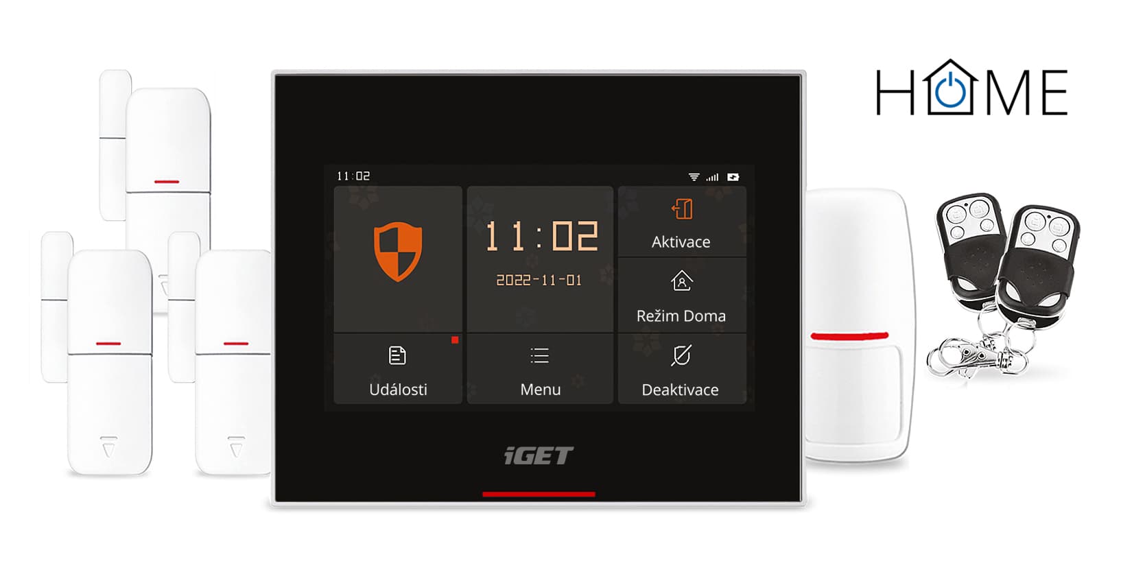 iGET HOME X5 Advanced - Inteligentní Wi-Fi GSM alarm,v aplikaci i ovládání IP kamer a zásuvek,CZ app