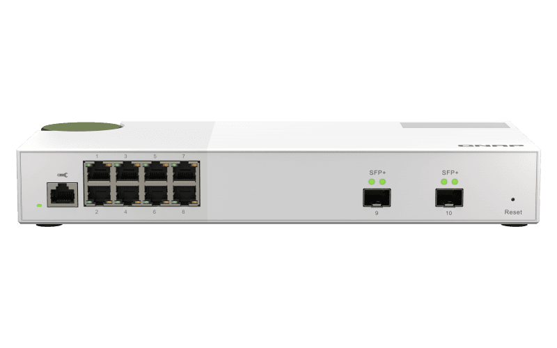 QNAP řízený switch QSW-M2108-2S (8x 2,5GbE RJ45 a 2x 10GbE SFP+)