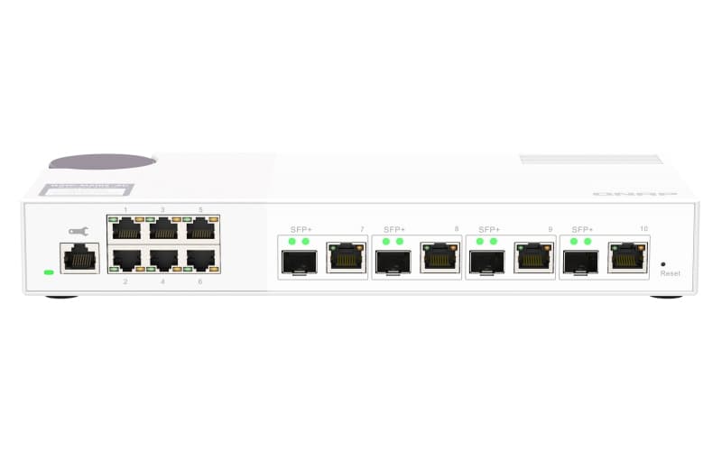 QNAP řízený switch QSW-M2106-4C (6x 2,5GbE RJ45 a 4x kombinované 10GbE SFP+ 10GbE RJ-45)