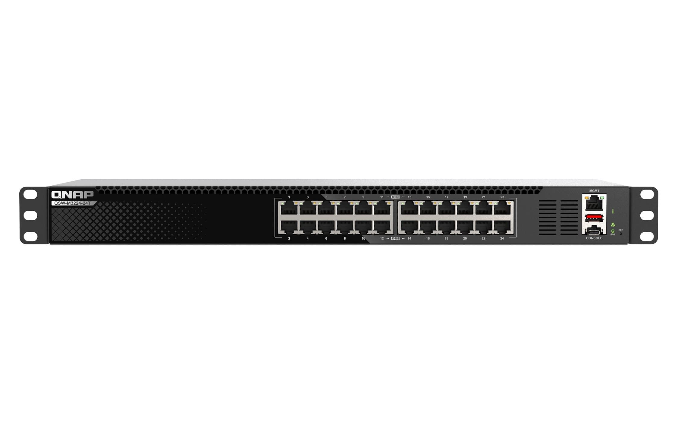 QNAP L3 Lite řízený switch QSW-M3224-24T (24x 10GbE port - podpora rychlostí: 10G 5G 2,5G 1G 100M)