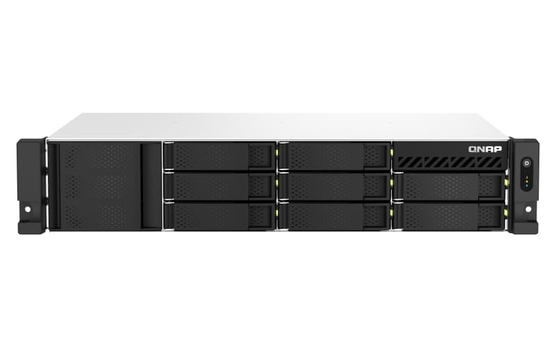QNAP TS-873AeU-RP-4G (Ryzen 2,2GHz, 4GB RAM, 8xSATA, 2x2,5GbE, 1xPCIe, 2xM.2, 2xzdroj, malá hloubka)