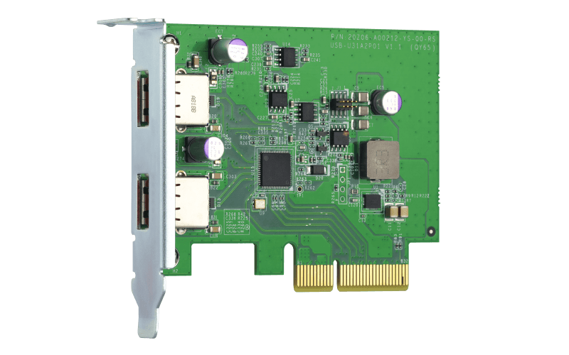 QNAP QXP-10G2U3A - Dvouportová USB 3.2 Gen2 10Gb PCIe rozšiřující karta pro NAS a PC