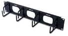 2U Horizontal Cable Organizer w Pass-Thru Black