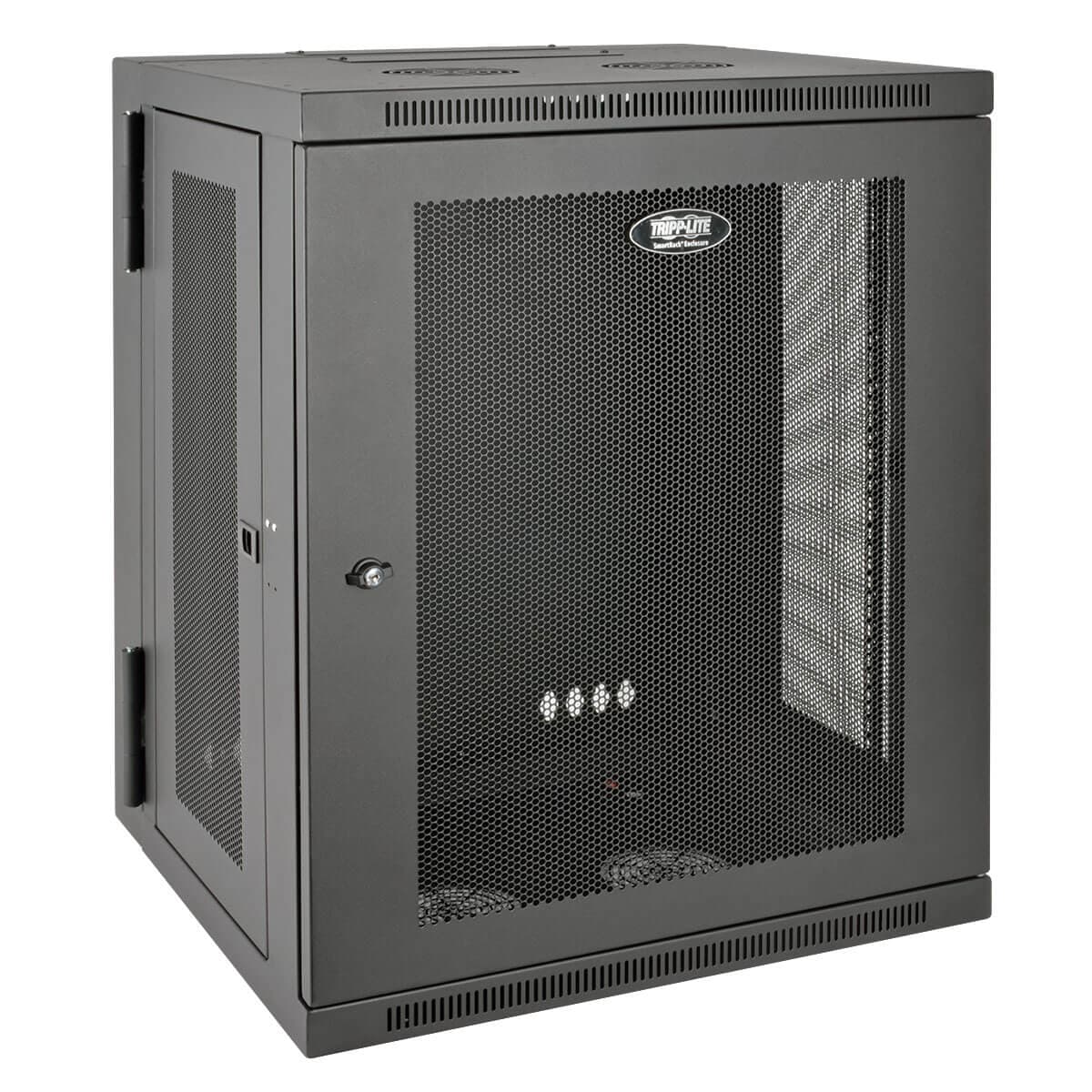Skříň SmartRack 15U, Š=600mm, Hl=550mm, hloubka pro přepínače, montáž na stěnu